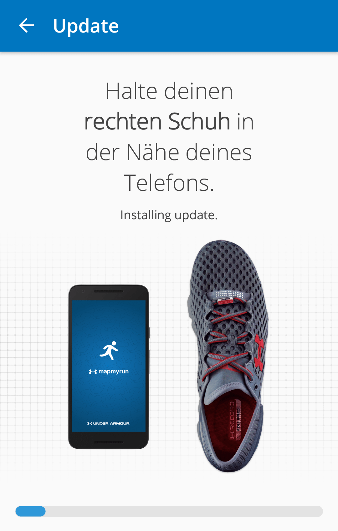 Schuh-Update per MapMyRun