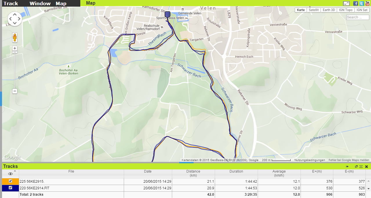 Garmin Forerunner 225: GPS-Aufzeichnung im Vergleich mit Forerunner 220 beim Halbmarathon